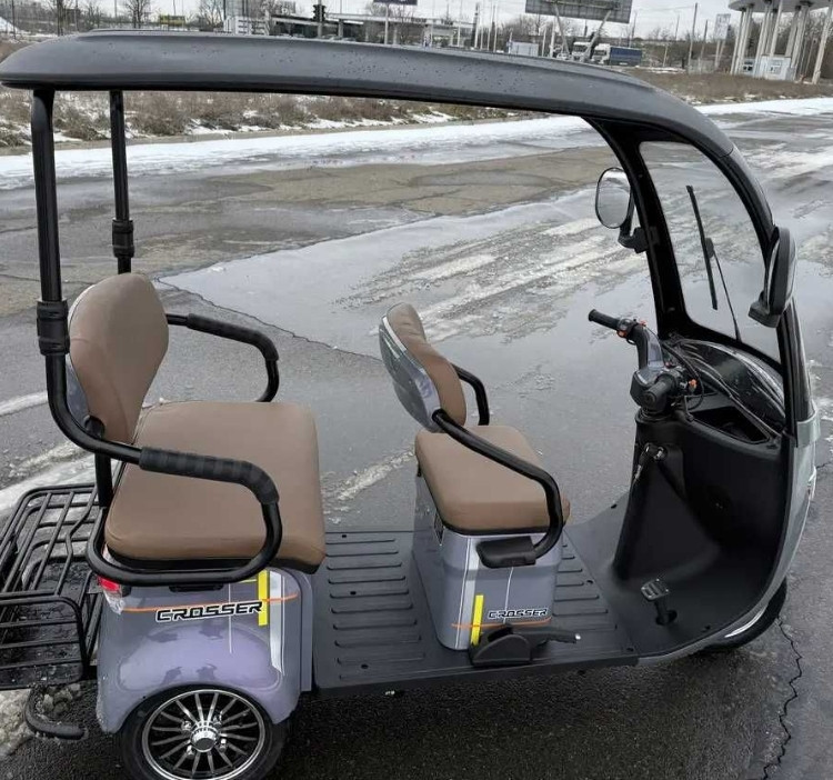 Електроскутер 3-х колесный  кришой CROSSER TR-7 1000W-72V-24Ah Дощовик. Харків - фото 4