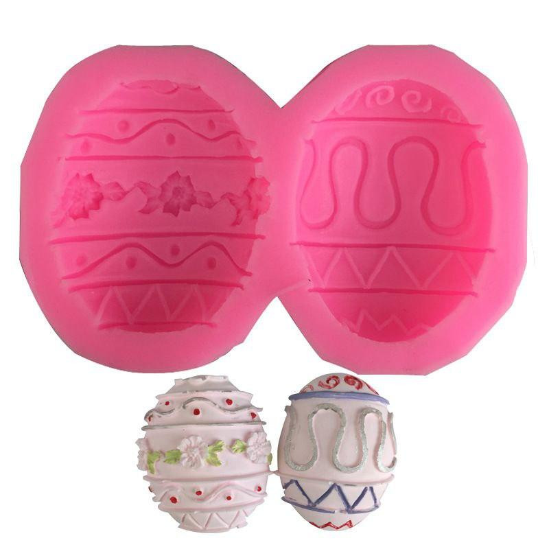 Молд силиконовый Пасхальное яйцо 105 на 58 мм розовый Киев - изображение 3