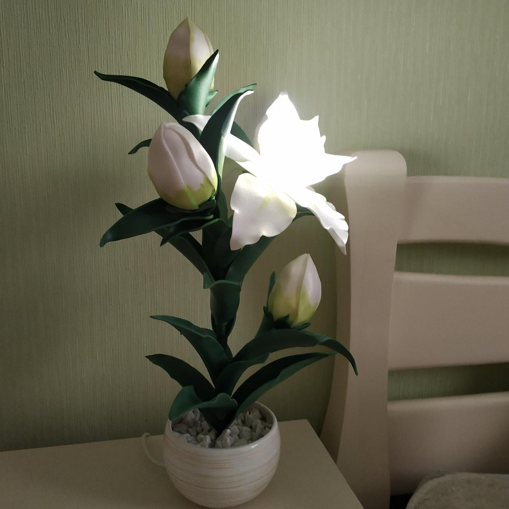 Світильник-нічник "Махрова біла лілія" Дніпро - фото 9