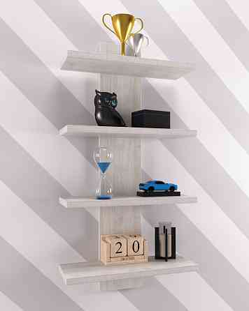 Полиця навісна ПН-5, Дуб Шамоні Світлий, 350/140/700 Львів