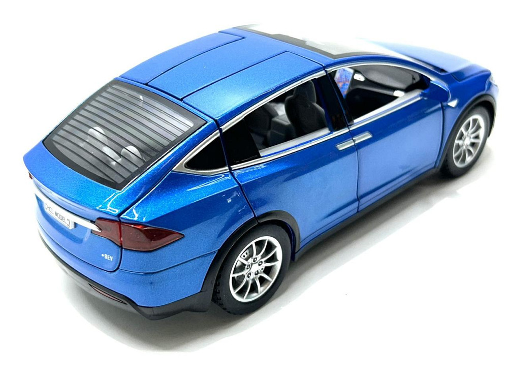 Машина Автосвіт Tesla Model X інерційна відчиняються двері капот багажник 20см Синя (AP-1722) Чернигов - изображение 8