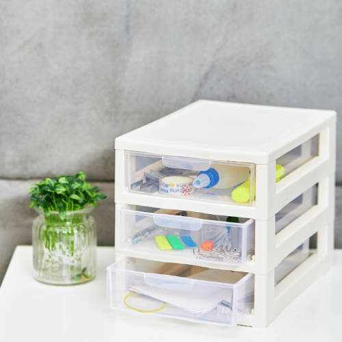 Органайзер універсальний на 3 шухляди біла троянда/прозорий Алеана Житомир - фото 2