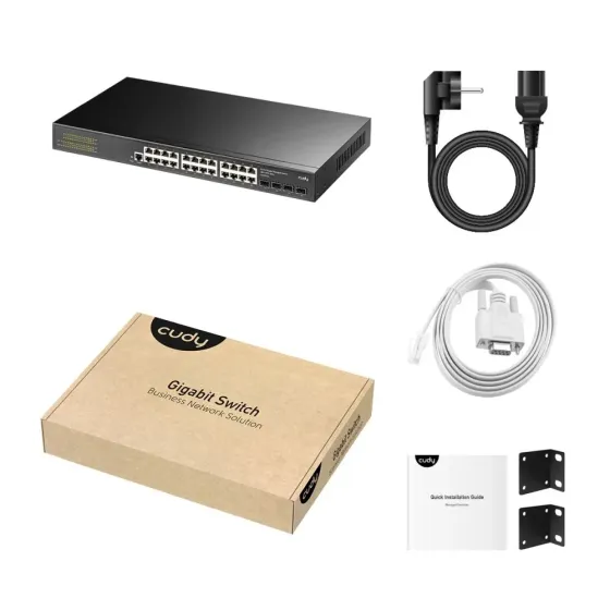 Комутатор 29-портовий керований L2 Cudy GS2024S2 гігабітний (73-00537) Київ