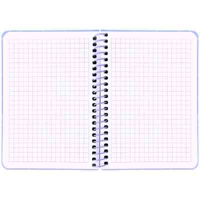 Блокнот Axent на спирали B6 80 листов, клетка, пластиковая обложка, фиолетовый (8463-1-A) Винница