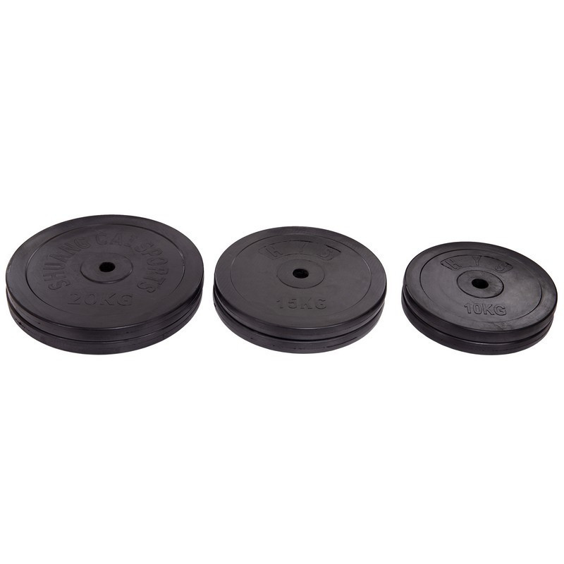 Штанга пряма з прогумованими блінами на 98 кг довжина-1,8 м SPORTS 1139-98R Київ - фото 6