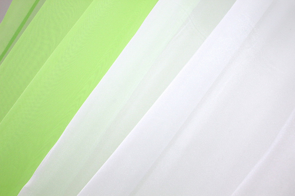 Кухонные шторы VR-Textil № 017к комбинированные с подвязками салатовый с белым 265х170 см (50-037) Киев - изображение 4