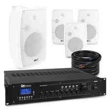 Колонка  Zestaw białych głośników naściennych 4 x 8" BF80TW z wzmacniaczem Київ