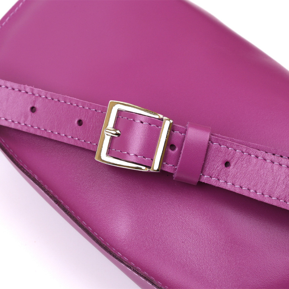 Яркая женская бананка из натуральной кожи Фиолетовый (SHVIGEL) Киев - изображение 9