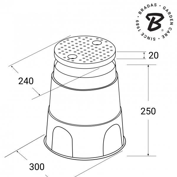 Велика кругла вентильна коробка, люк діаметром 30см, DSSZ-O30G Киев - изображение 4