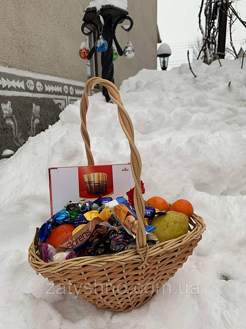 Корзина из лозы для фруктов и подарков Киев - изображение 1