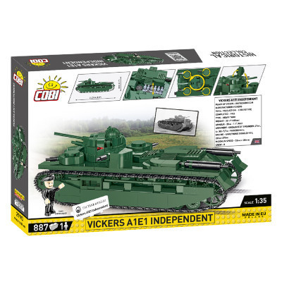 Конструктор Cobi Перша Світова Війна Танк Віккерс A1E1 Незалежний, 886 деталей (COBI-2990) Вінниця - фото 2