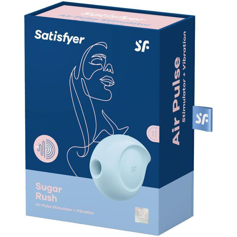 Вакуумний кліторальний стимулятор із вібрацією Satisfyer Sugar Rush Blue Sex Aura Київ - фото 4