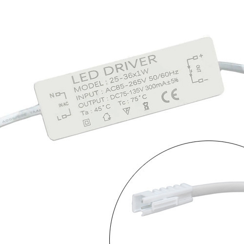 Блок питания LED драйвер 25-36×1 Вт 0.3А AC220В DC75-135В для светодиодных лент, ламп и прожекторов Киев - изображение 2