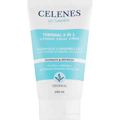 Пілінг для обличчя Celenes Thermal 3 in 1 Cleanser-Scrub-Mask 150 мл (7350104248161) Вінниця