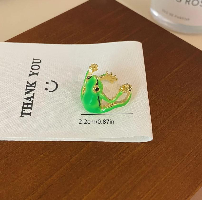 Кольцо с регулируемым размером в виде зеленой лягушки, 2.2 см. Киев - изображение 3