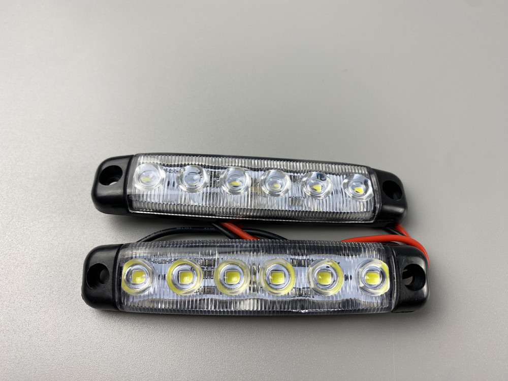 Ліхтар LED габаритний світлодіодний 24V IP67 6 led діодів SMD білий , оптична лінза + кріплення для авто Мукачево - фото 3