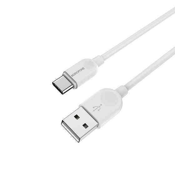 Кабель BOROFONE USB Type-C 2.4A, 3м, Білий Київ