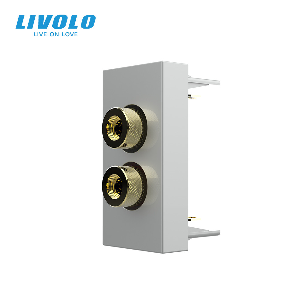 LIVOLO Аудіо розетка LIVOLO Banana Plug, сіра, для колонок / підсилювача, модуль 0.5 поста(VL-F Коломыя - изображение 1