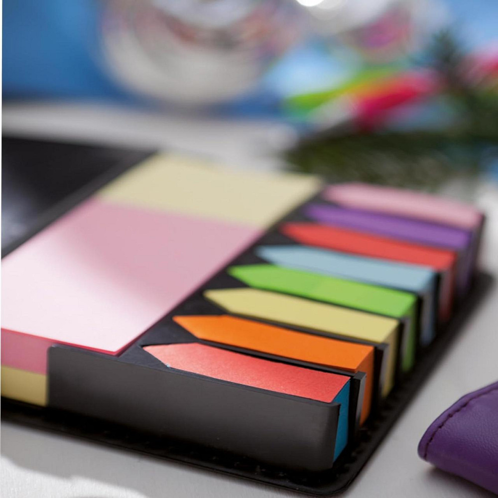 Бумажные стикеры 2000 шт разных форматов 12 цветов в PU кейсе для заметок и организации Киев - изображение 5
