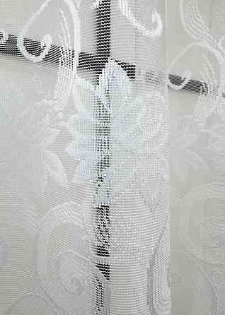 Короткая тюль, высота 1,6 м., жаккард цвет белый 1780т Киев