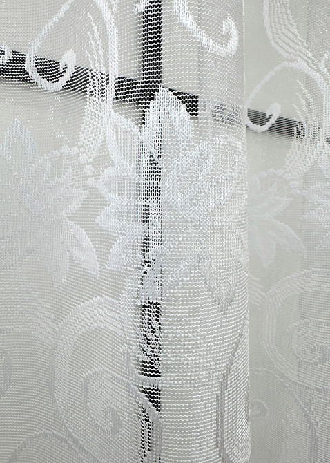 Коротка тюль, висота 1,6 м., жакард колір білий 1780т Київ - фото 5