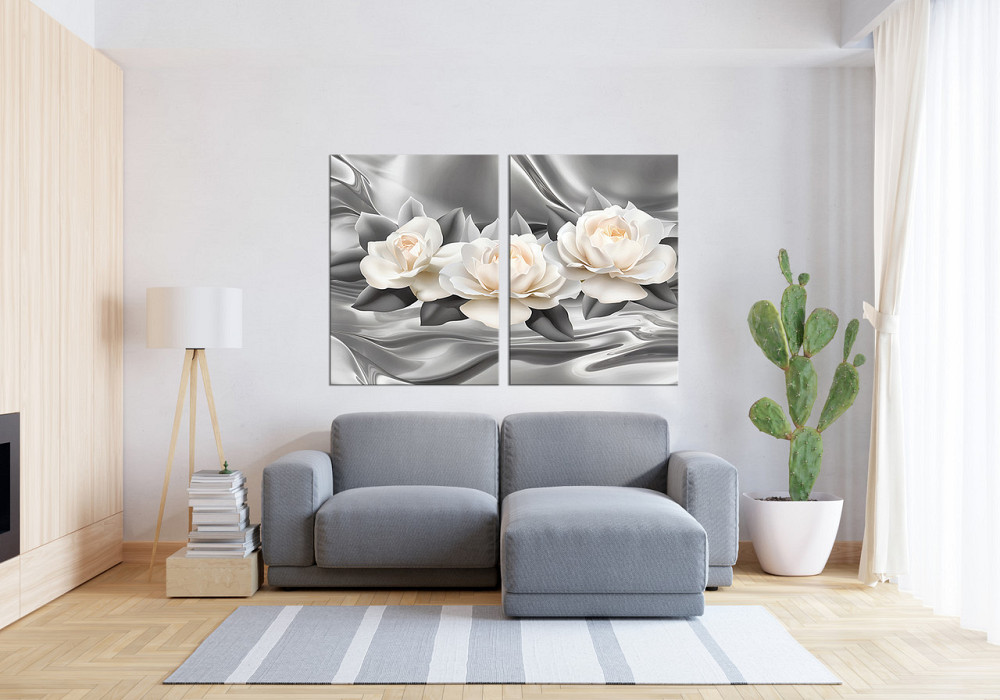 Модульна картина у вітальню/ спальню  Ніжні троянди   TLV-2_138 70x102 см Київ - фото 3