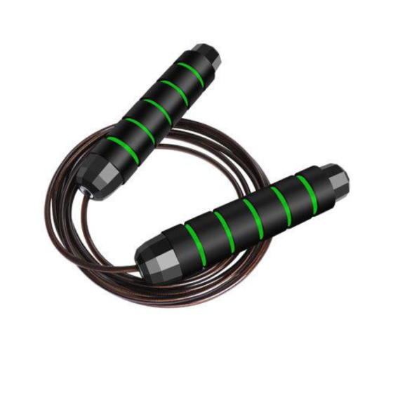 Скакалка,гимнастическая,скоростная для кроссфита с подшибниками,стальной трос длина 3 м, зелёная Каменец-Подольский