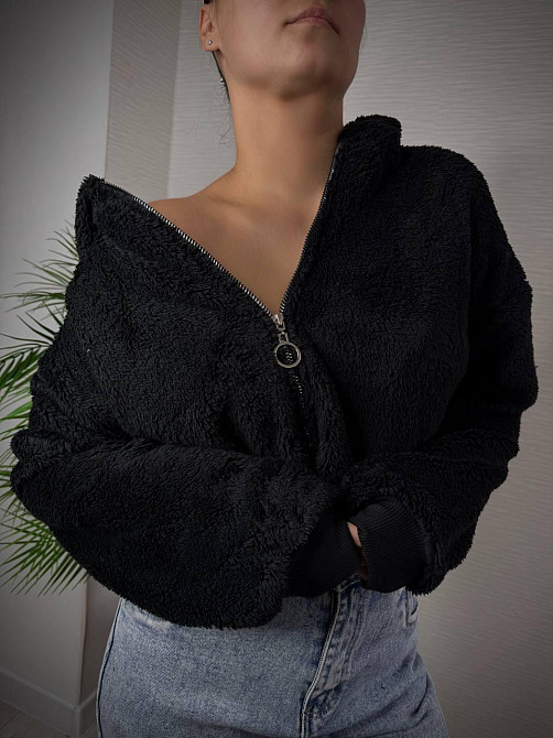 Жіноча стильна повсякденна плюшева худі хутро Одеса - фото 1