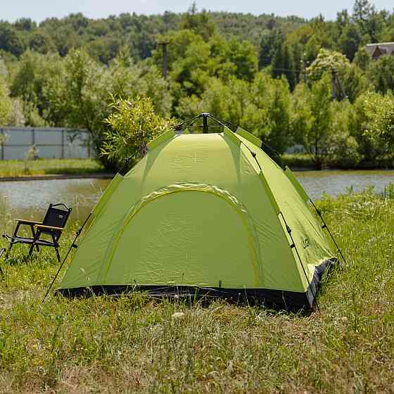 Палатка кемпинговая 2 на 2 метра автоматическая для рыбалки похода туристическая LU-019M Салатовый Киев