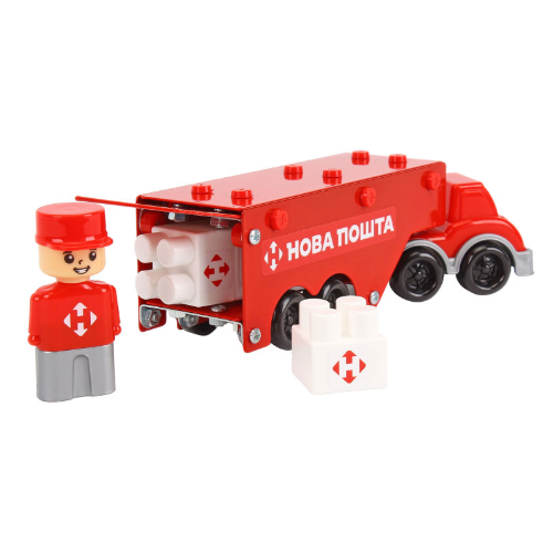 Іграшка Конструктор Фура Нова пошта металевий Технок 1КМФНП Житомир