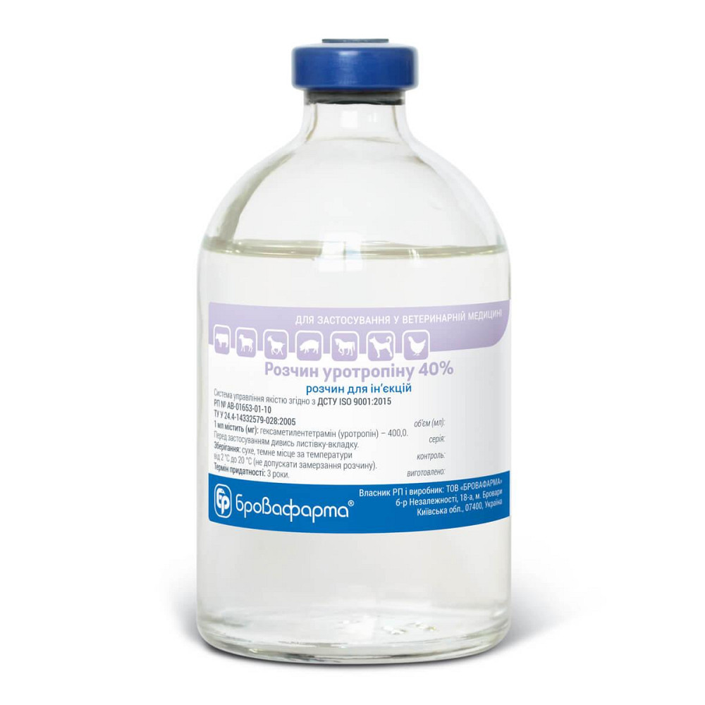 Уротропин 40% 100 мл Бровафарма (гексаметилентетрамин) Винница - изображение 1