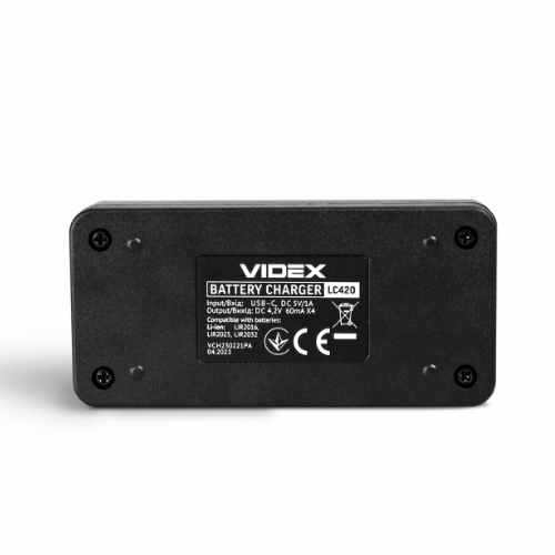 Зарядний пристрій для акумуляторних батарейок VCH-LC420 Videx Житомир