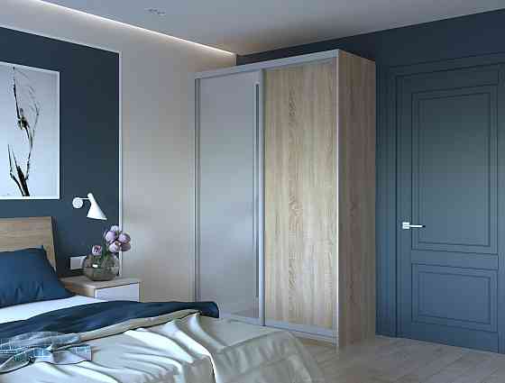 Шкаф-купе двухдверный Doros Сити Лайт 150х45х225 см Дуб сонома/1 Зеркало (DRS-011082) Львов