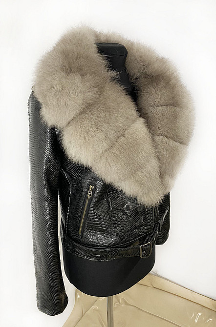 Куртка косуха женская с натуральным мехом песца под Соболь р 54 Харьков - изображение 4