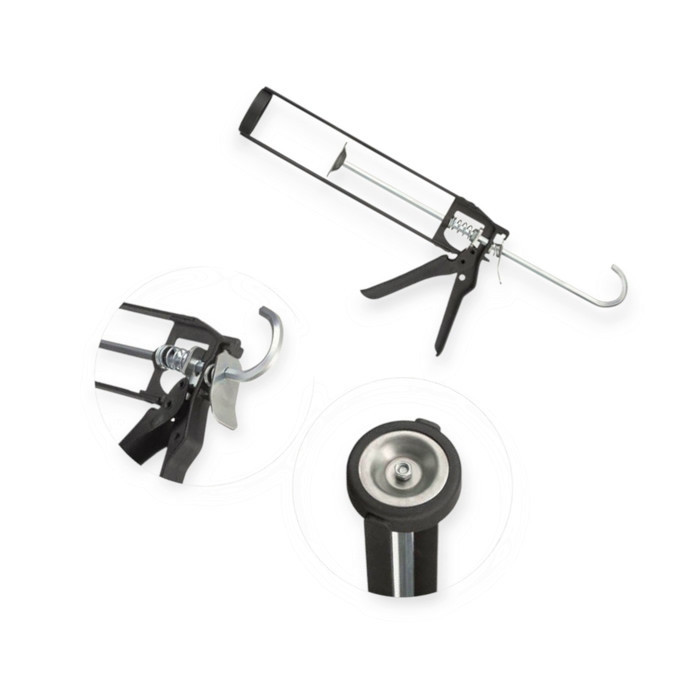 Пистолет для герметиков/силикона 225мм (скелет) усиленный Мукачево - изображение 1