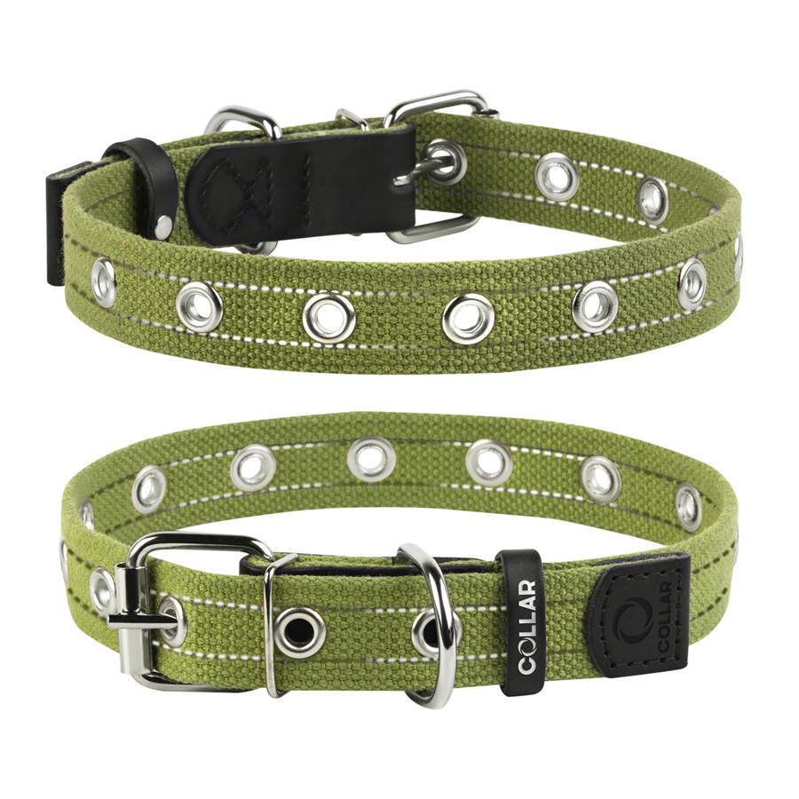 Нашийник для собак бавовняна тасьма CoLLaR Брезент безрозмірний (ширина 25 мм, довжина 53 см) Коломыя - изображение 1