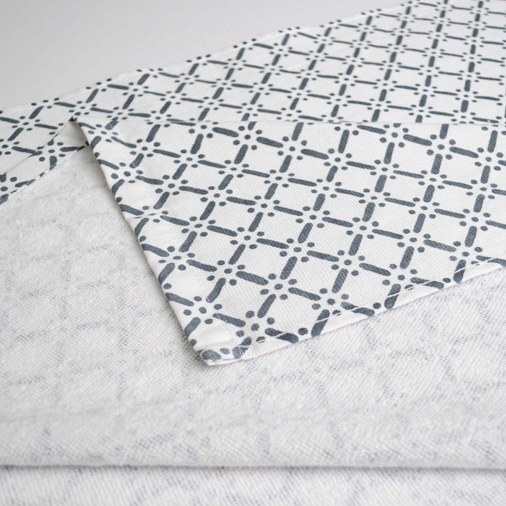 Махровий банний рушник з принтом GM Textile 70х150см 300г/м2 (Сірий) Суми - фото 4