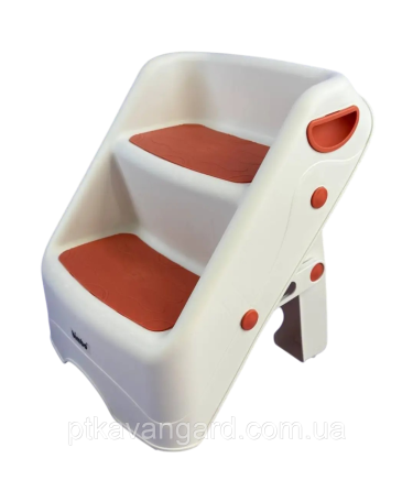 Детские подставки-ступеньки для ванны и туалета Bimbo BM-93758, раскладны, пластиковая, бело-оранжевый Хмельницкий