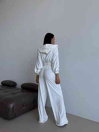 Жіночий прогулянковий оверсайз костюм двійка: кофта і штани турецький велюр Одеса