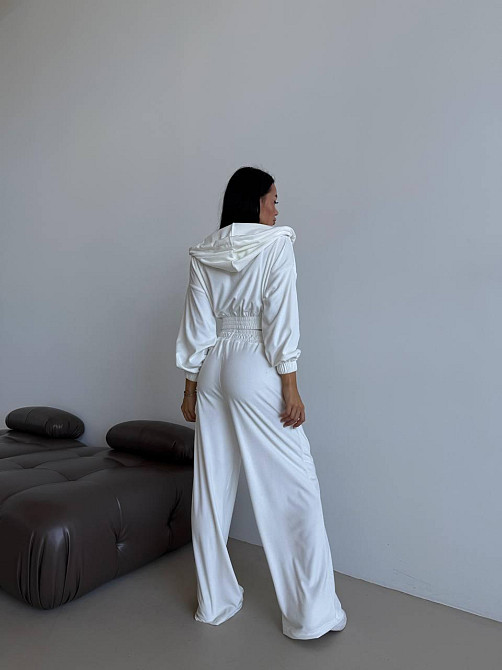 Жіночий прогулянковий оверсайз костюм двійка: кофта і штани турецький велюр Одеса - фото 5