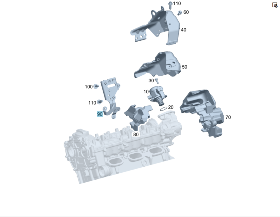 Mercedes-Benz  A2760701640 Кронштейн тримачів проводів та роз'ємів двигуна M276 V6 3.0 Одеса
