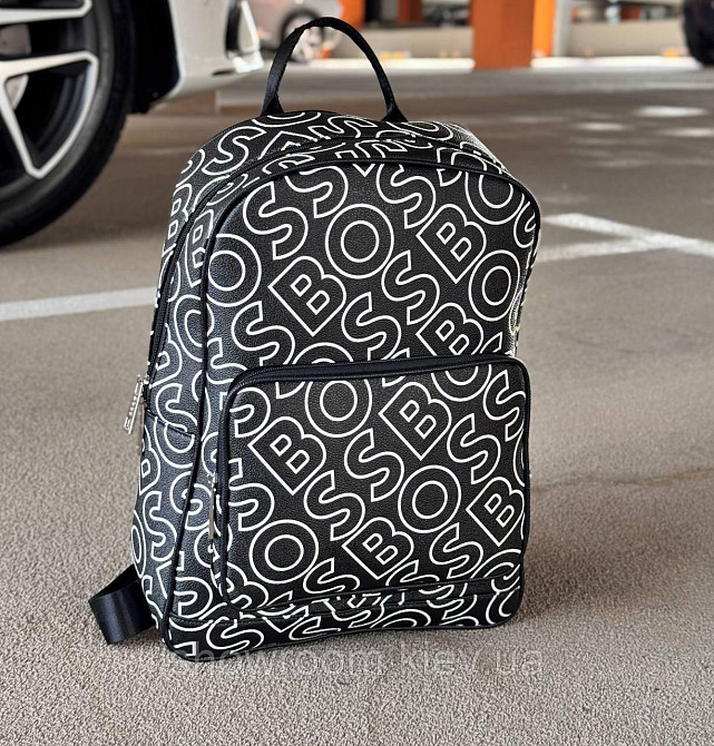 Чоловічий брендовий рюкзак Boss (2022) black Київ - фото 7