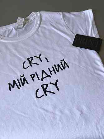 Женская\Мужская футболка 100% хлопок - CRY,  МІЙ РІДНИЙ CRY Черновцы