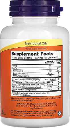 Омега 3-6-9 NOW Foods Omega 3-6-9 1000 mg 100 softgels Луцк