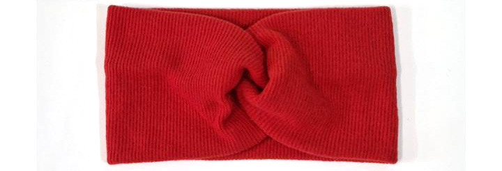 Повязка на голову из ангорки красная Киев - изображение 1