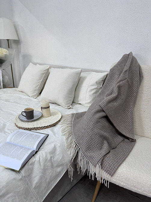 Vladi Плед Vladi 140x200 см вовняно-кашемірове 90/10% Familia коричневий Київ - фото 3