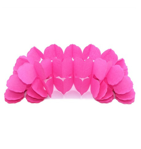 Гирлянда растяжка бумажная 3 м 16 на 11 см малиновый Киев - изображение 1