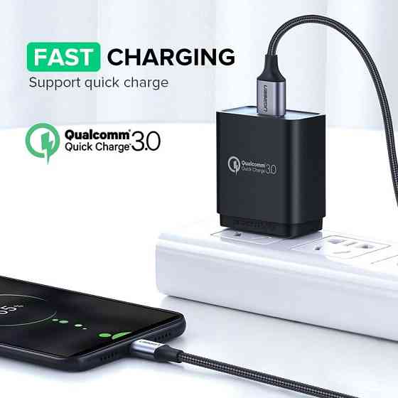 Кабель Micro USB Ugreen US290 60403 5V/2A для заряджання та передавання даних (Сірий, 3 м) Миколаїв