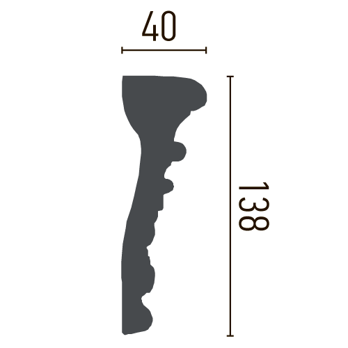 Молдинг полиуретановый с орнаментом Gaudi Decor CR 608 Днепр