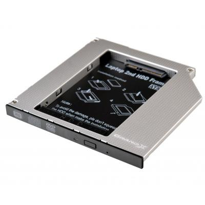 Фрейм-переходник Grand-X HDD 2.5'' to notebook 9.5 mm ODD SATA/mSATA (HDC-24N) Винница - изображение 1